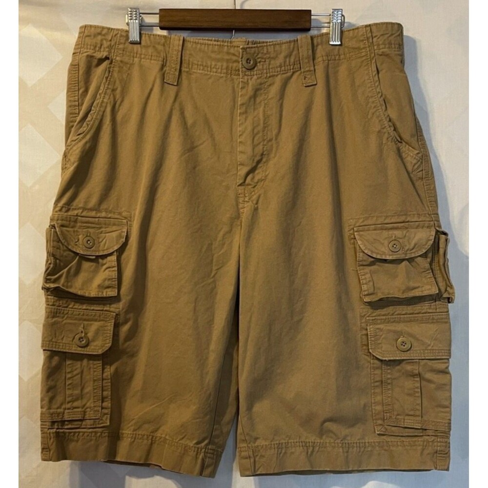Vintage Ecko Unltd Cargo Shorts Mens 38 Tan Military Baggy Skater Y2K Hip Hop